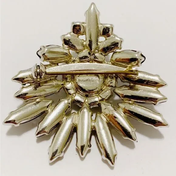 Vintage Black Rhinestone Brooch - Picture 4 of 5